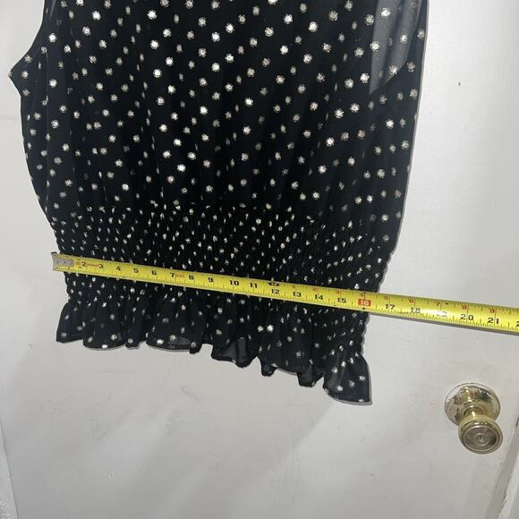 Forever 21 Sleeveless Blouse With Sheer Mesh Dotted 2xl - Picture 9 of 9